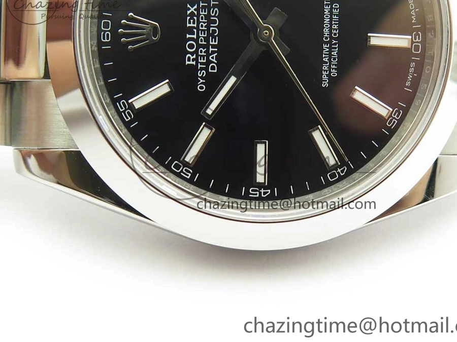 0114 DateJust II 126334 41mm SS BP 1:1 Best Edition Black Dial Sticks Makers on Oyster Bracelet ZeroBulk 3325